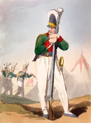 Russisk soldat, illustration fra 